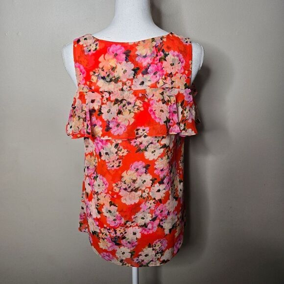 Cabi Red Floral Blouse Small - Picture 5 of 7